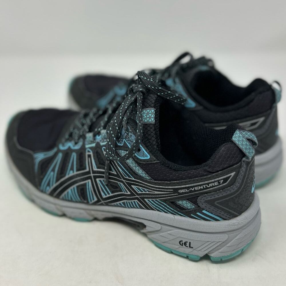 Asics Women's Light Blue Gray Canvas Gel Venture 7 Sneakers Size 6